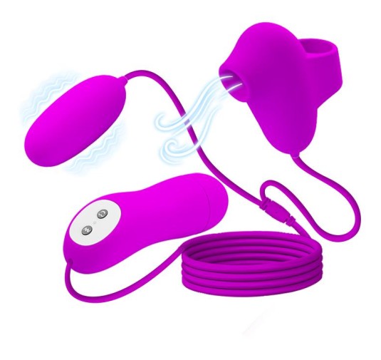 PRETTY LOVE - SUCTION & VIBRO-BULLETS, 12 vibration functions 12 sucking functions